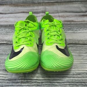 Nike Zoom Victory Volt Track Field Shoes Neon Green/Blue Varsity Junior Size 7.5